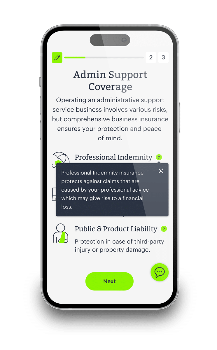 Zest embedded insurance purchase flow on a phone